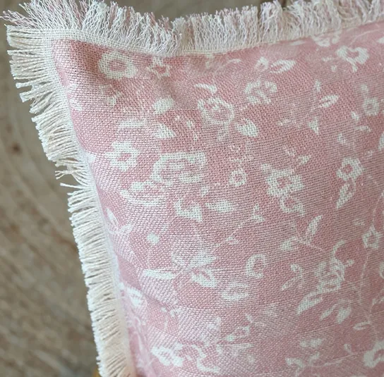 Polsterüberzug rosa blumig