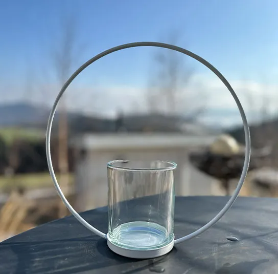 Kreis mit Vase, Teelicht – Bild 3