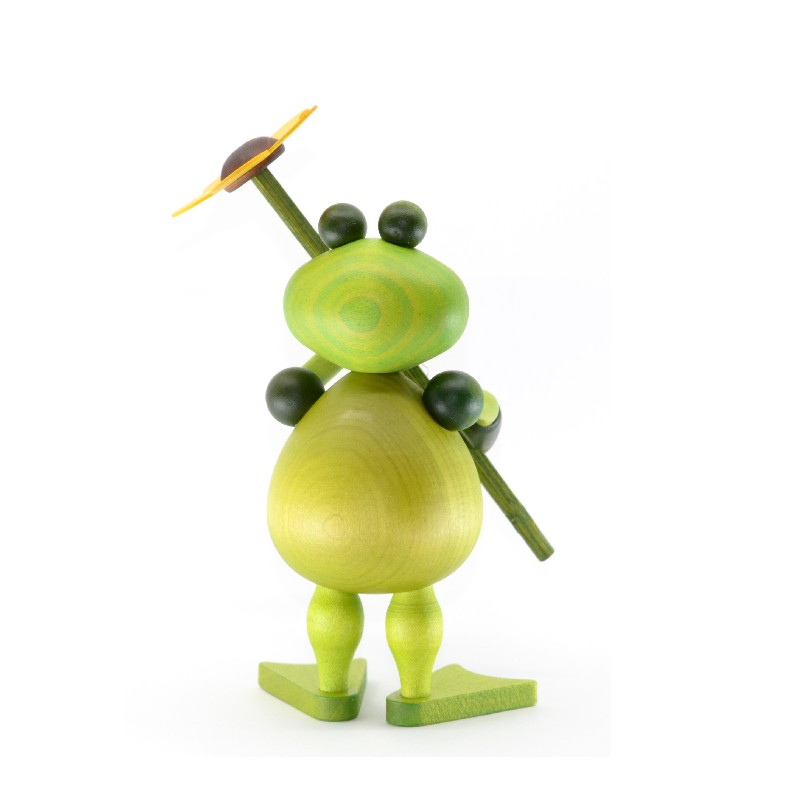Frosch Freddy mit Blume