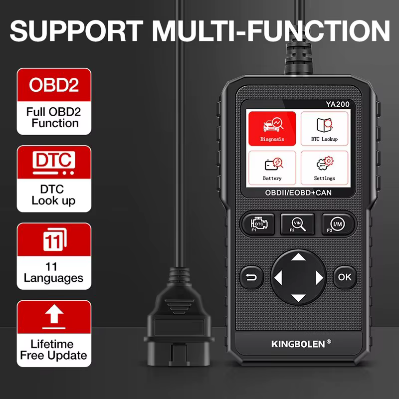 Multifunktionales OBD2 Diagnosewerkzeug: Ya200 Kompatibilität, einfache Bedienung und Unterstützung von 10.000+ Automodellen