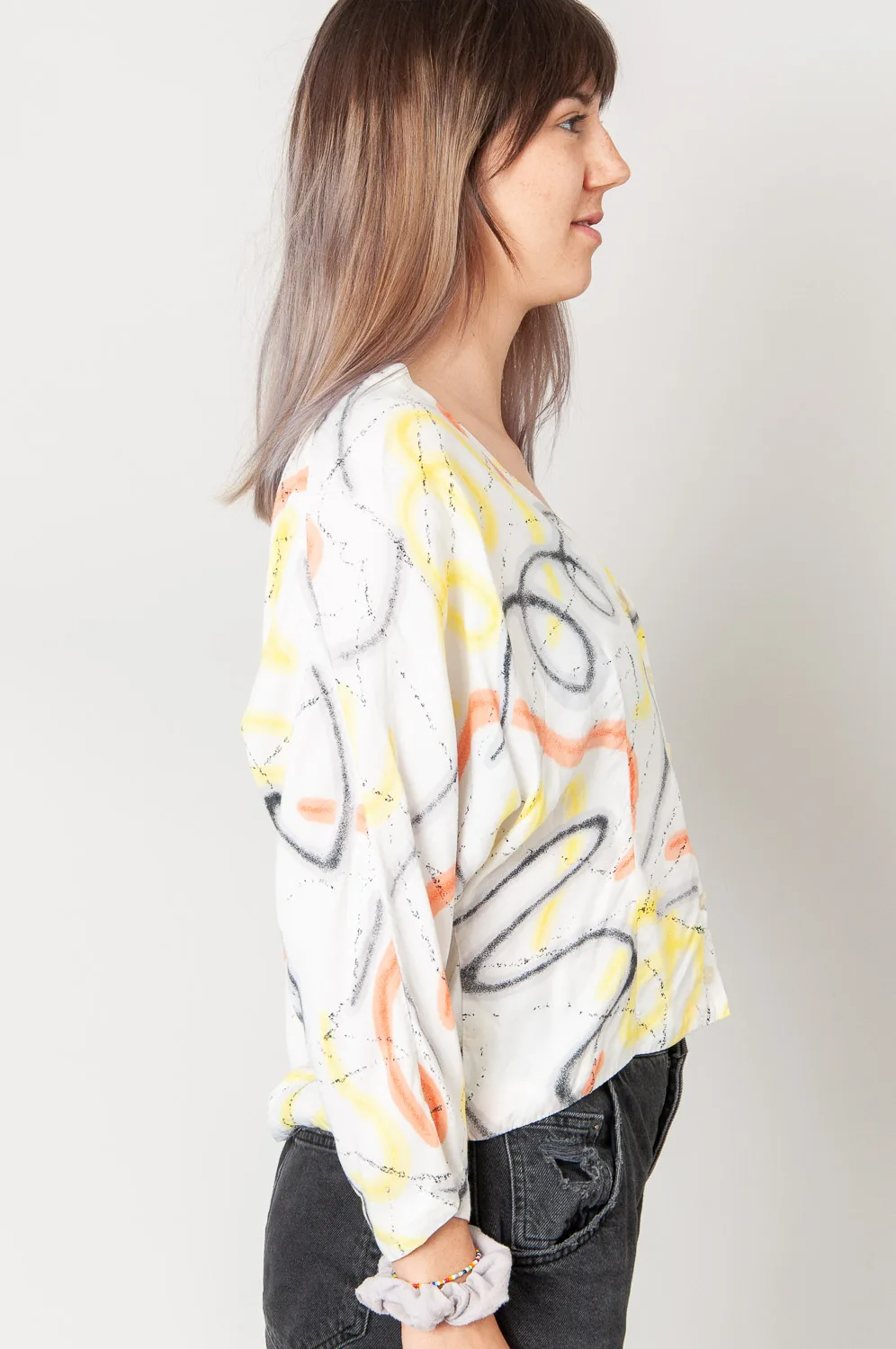 80er Muster Bluse