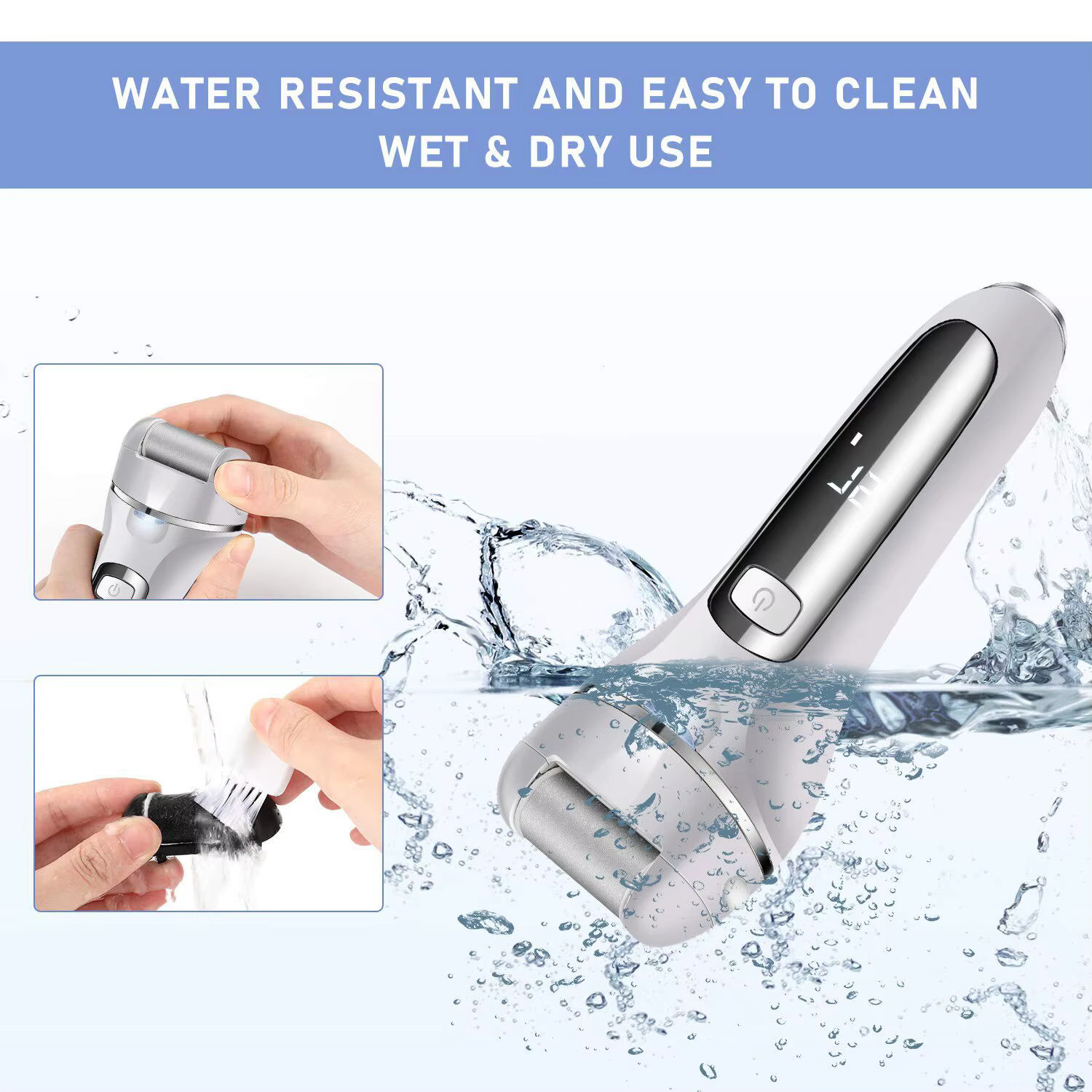 Wiederaufladbarer USB-Kallus-Entferner: Wasserdichtes Pediküre-Gerät für effektive Fußpflege und glatte Füße