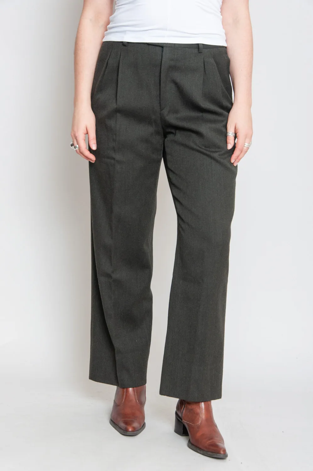 Gerade Geschnittene Bundfaltenhose