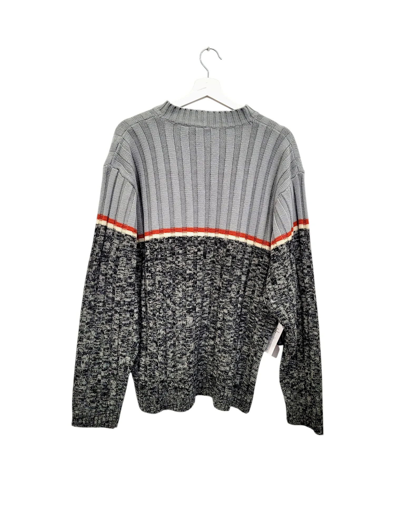 Y2K Strickpullover Mit Steifen In der Mitte