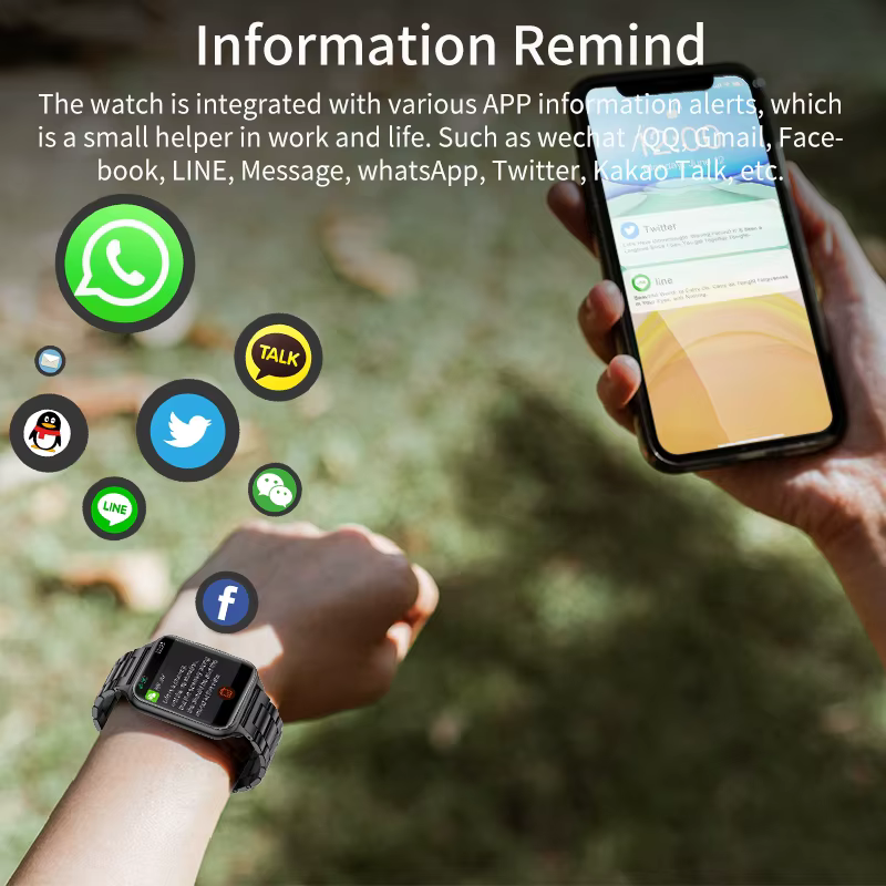 Lige Smartwatch für Männer: Überwachung von Herzfrequenz, Körpertemperatur und Blutsauerstoff – Ideal für den aktiven Lebensstil