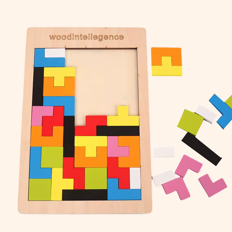 3D Holz Puzzle Spielzeug: Farb- und Formerkennungsspiele zur Gehirnentwicklung für Kinder – Bild 3