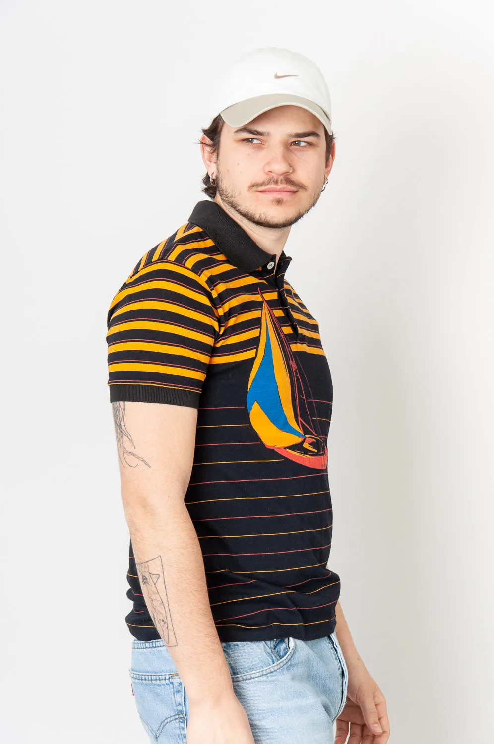 Benetton Poloshirt Mit Boot