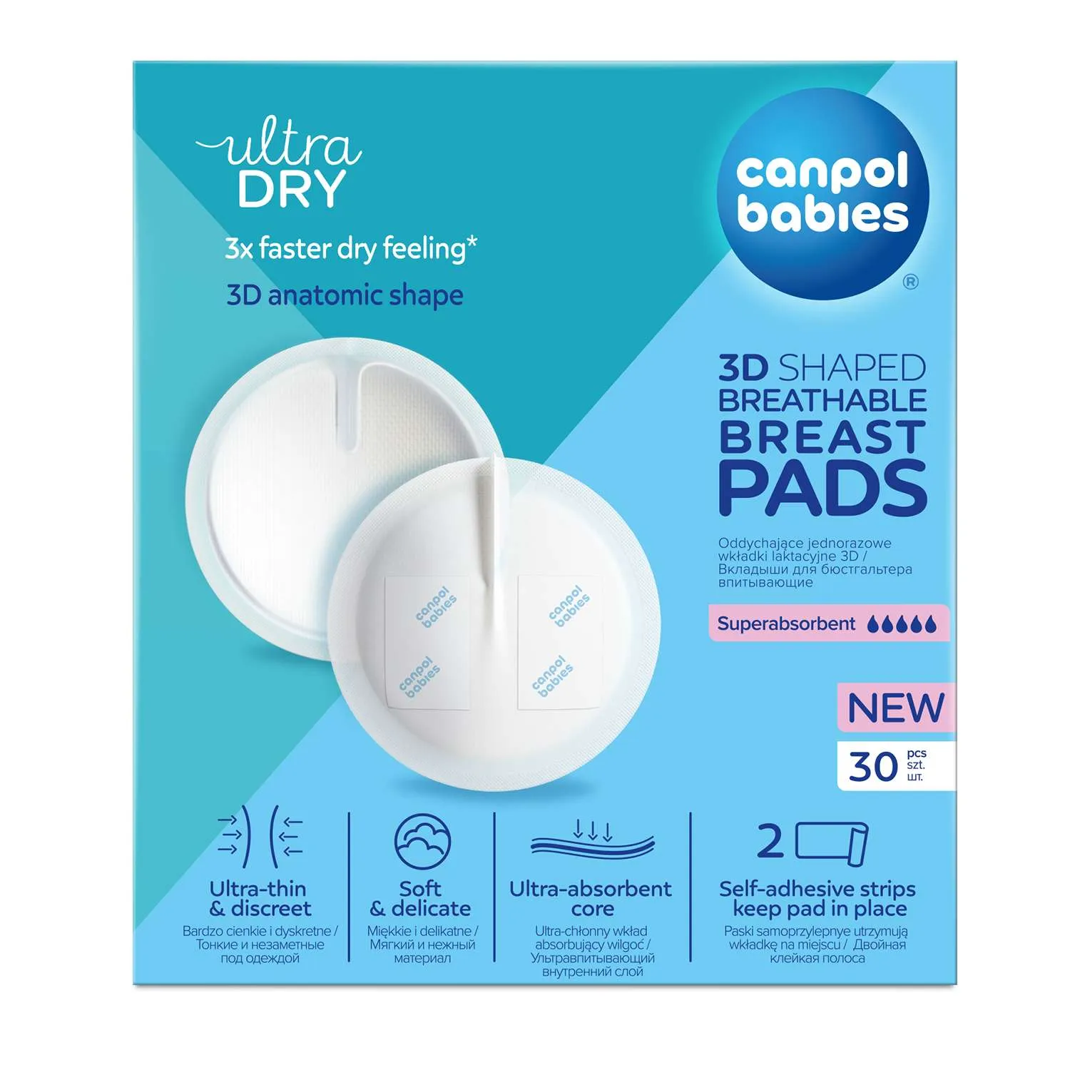 Canpol Babies die Stilleinlagen Breast Pads 3D (30 Stück)