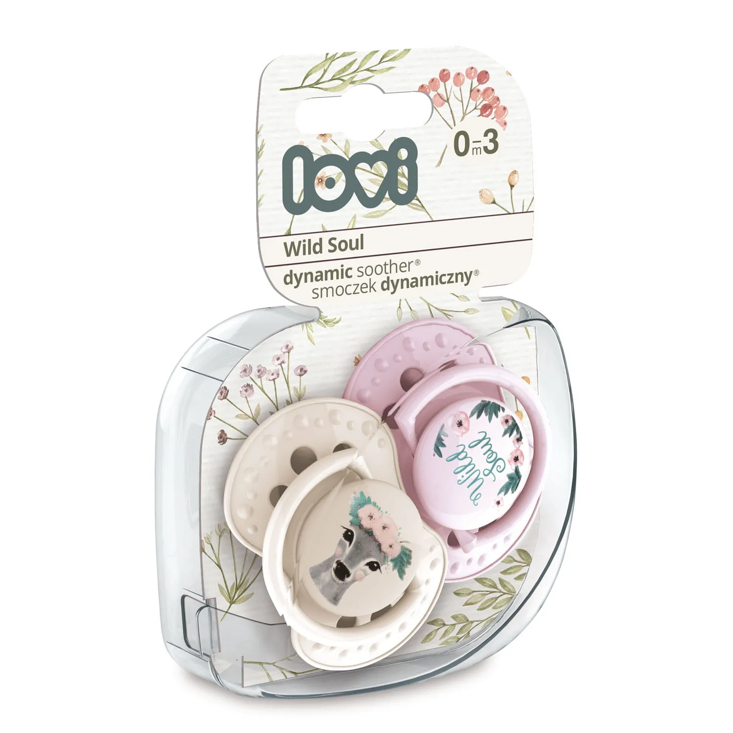 LOVI 2x dynamischer Silikonsauger 0-3 Monate | 2 Stück, Wild Soul Girl