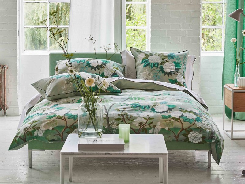 DESIGNERS GUILD Bettwäsche FLEUR ORIENTALE CELADON, 240 x 220, 2x 80 x 80 – Bild 4