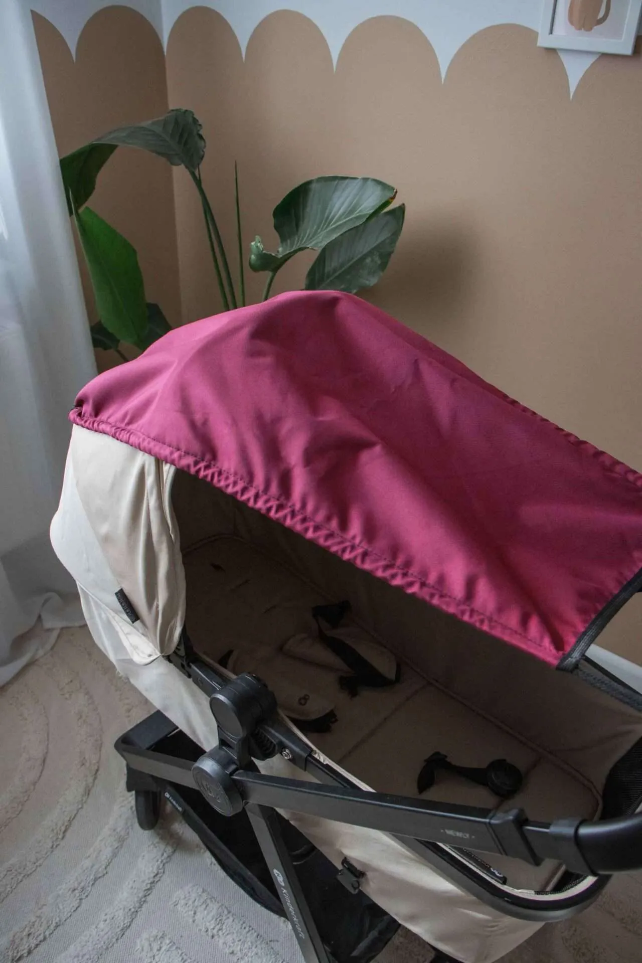 Sonnensegel für den Kinderwagen – Burgundy