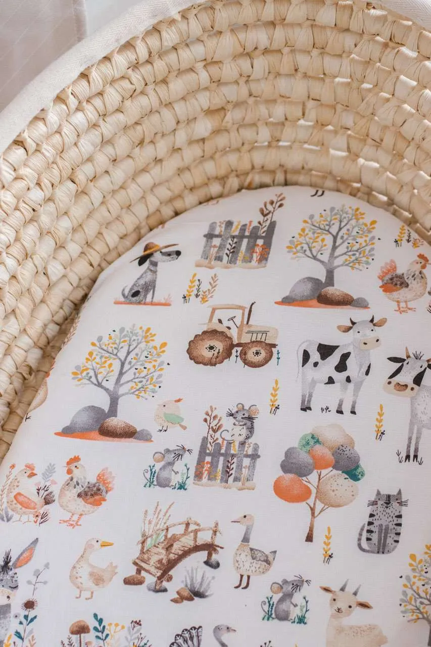 Farm Spannbettlaken mit Gummiband 80x40cm
