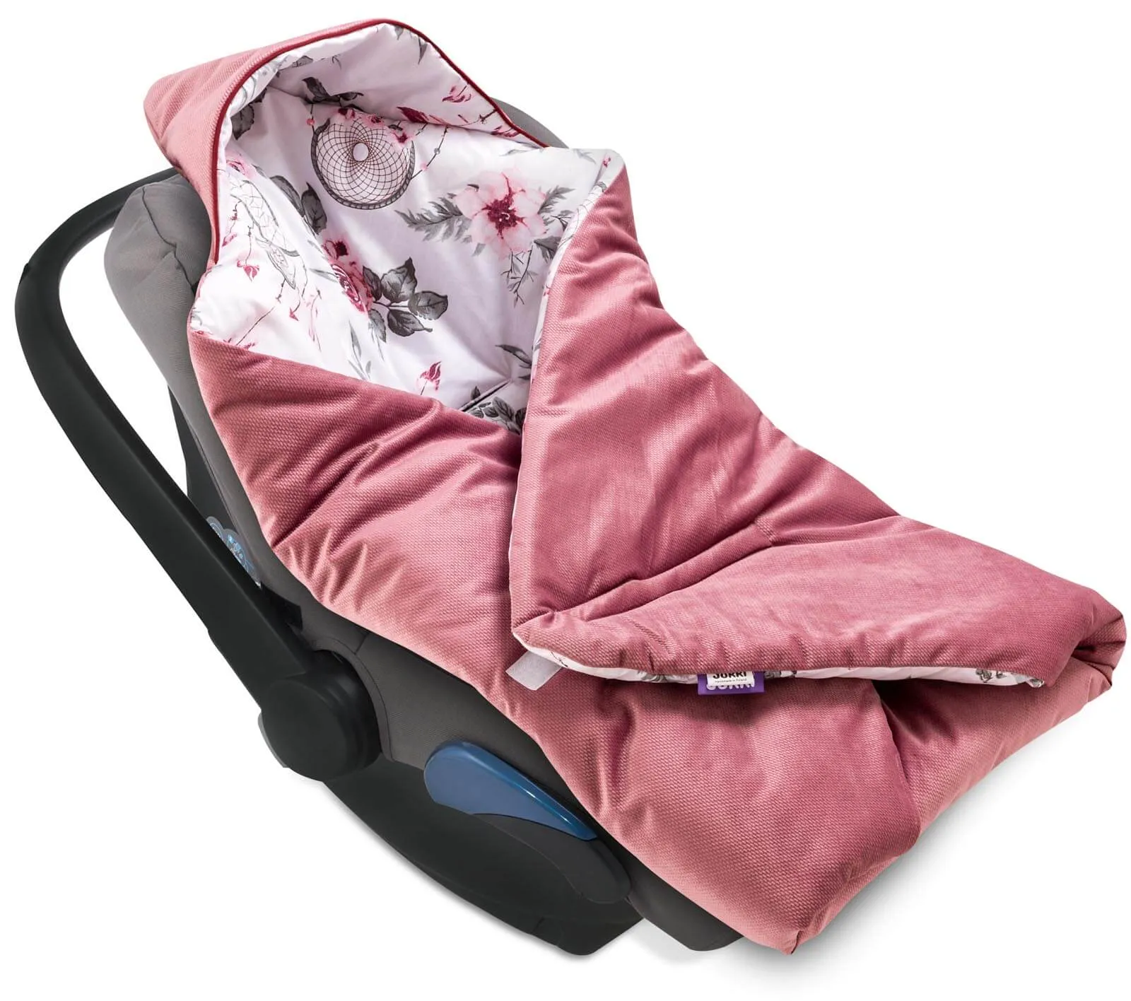 Summer Dream & Old Rosa Velvet Decke für Kindersitz
