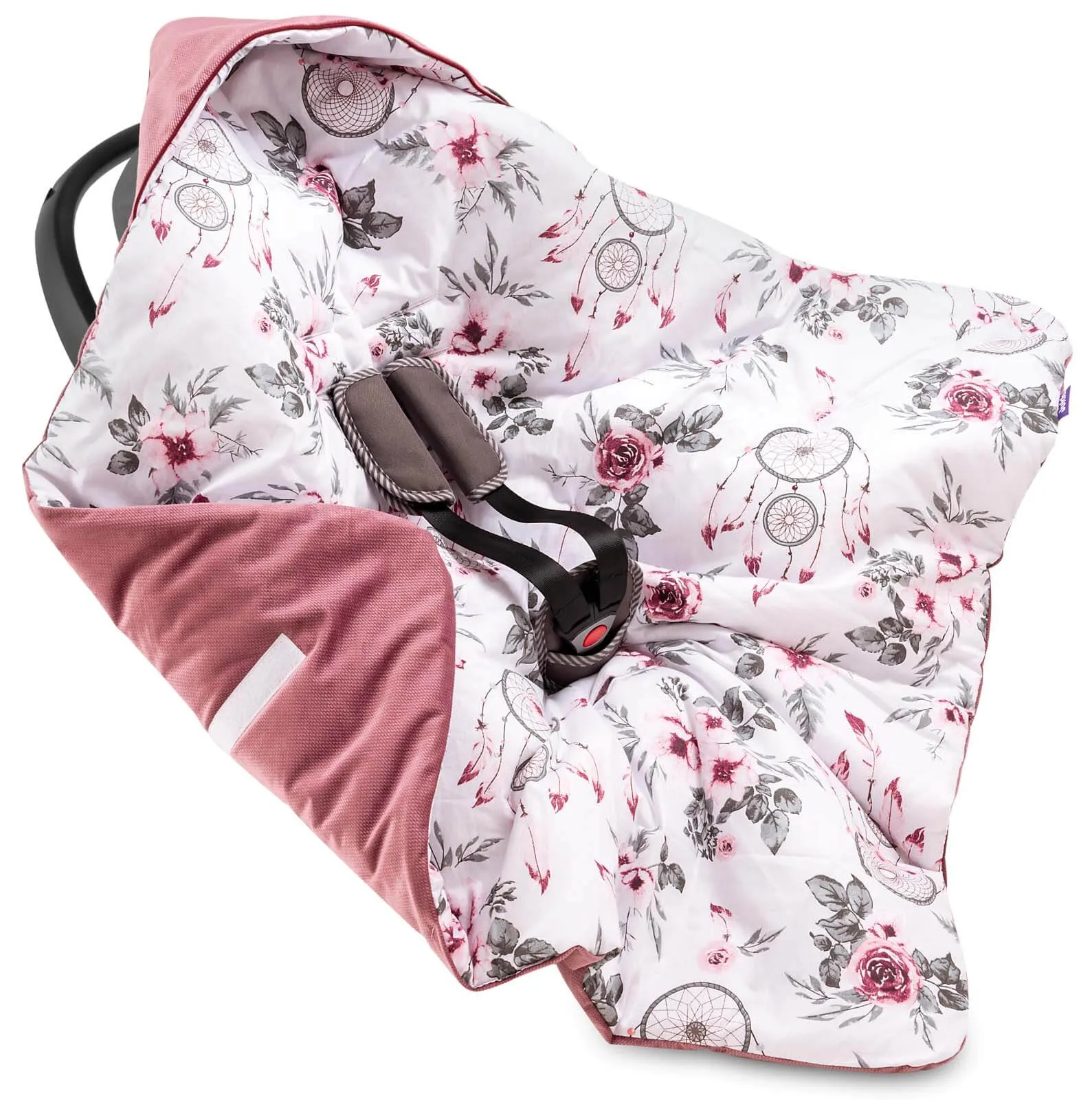 Summer Dream & Old Rosa Velvet Decke für Kindersitz