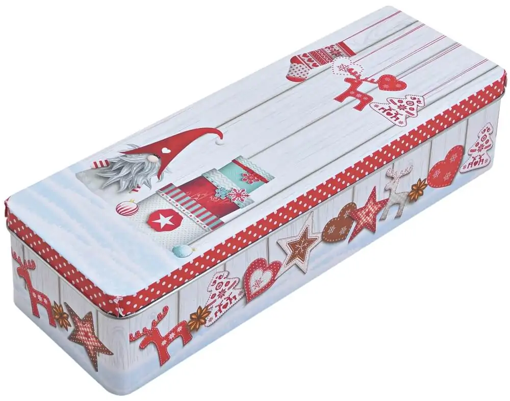 Plätzchendose Blechdose Motiv Wichtel & Geschenk Vorratsdose Deckel 1 Stk 29 cm