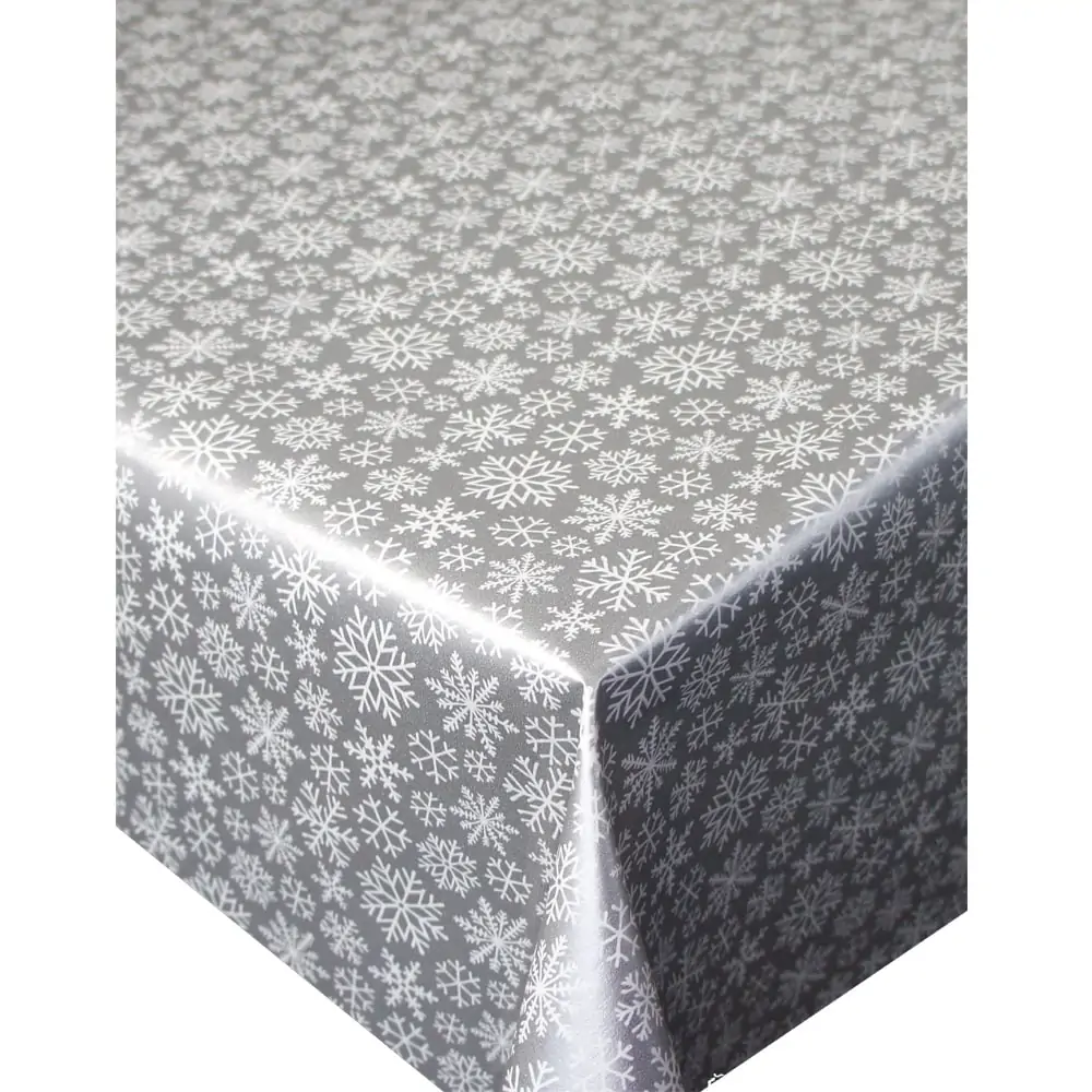 Tischdecken SCHNEEFLOCKEN Weihnachten Wachstuch 1 Stk 130×160 cm in 3 Farben – Bild 3