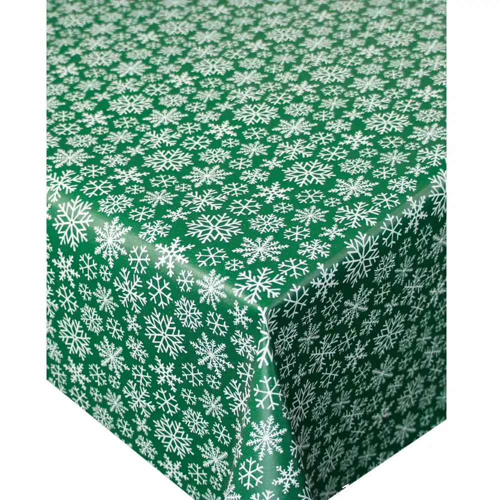 Tischdecken SCHNEEFLOCKEN Weihnachten Wachstuch 1 Stk 130×160 cm in 3 Farben – Bild 4
