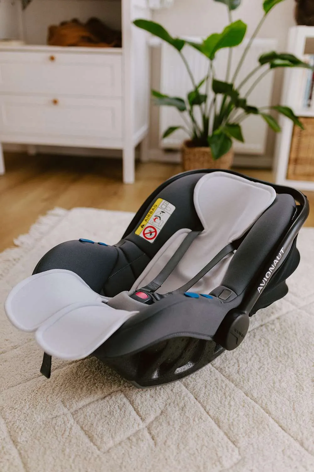 Anti-Schwitz-Einlage für Kinderautositz – Pastel Grey