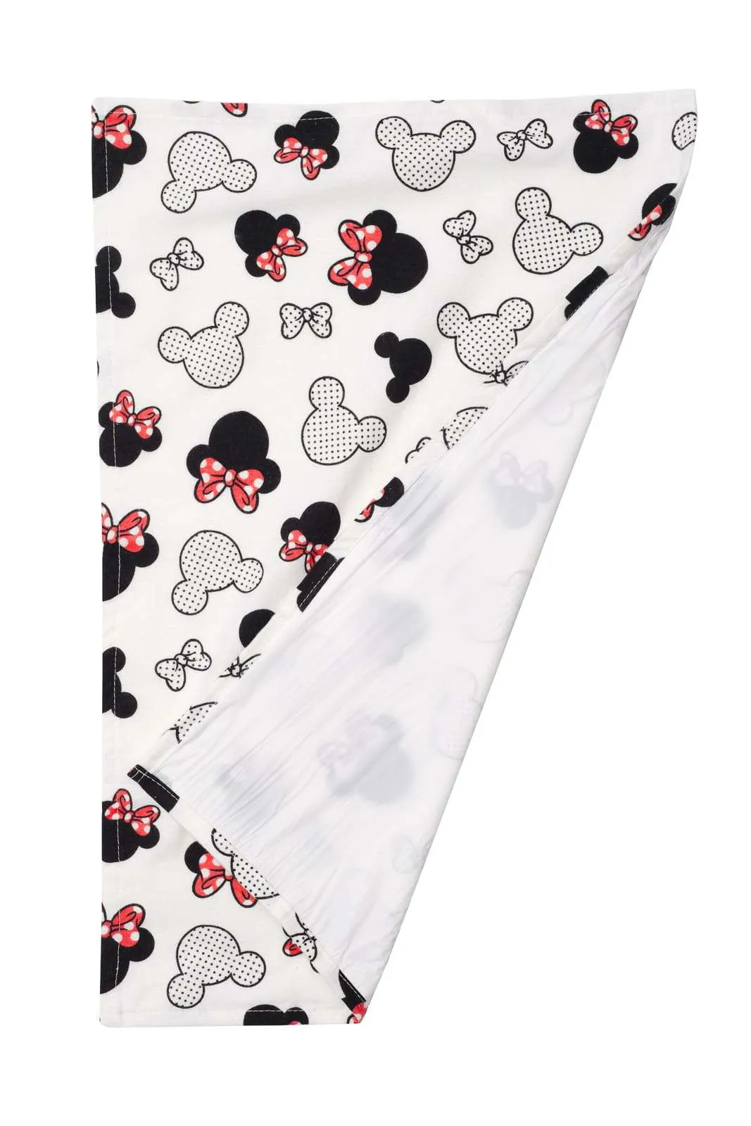 Wasserdichte Unterlage/Flanellwindel mit Wickelfolie – Minnie Mouse Rot