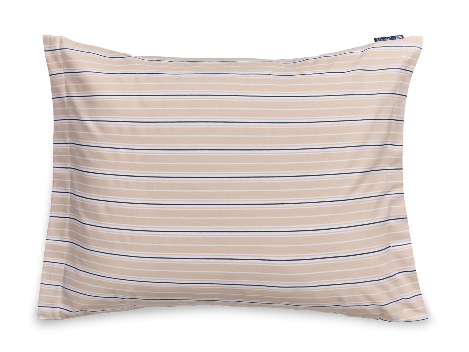 LEXINGTON Bettwäsche BEIGE/WHITE STRIPED COTTON POPLIN BED SET, 135 x 200, 80 x 80