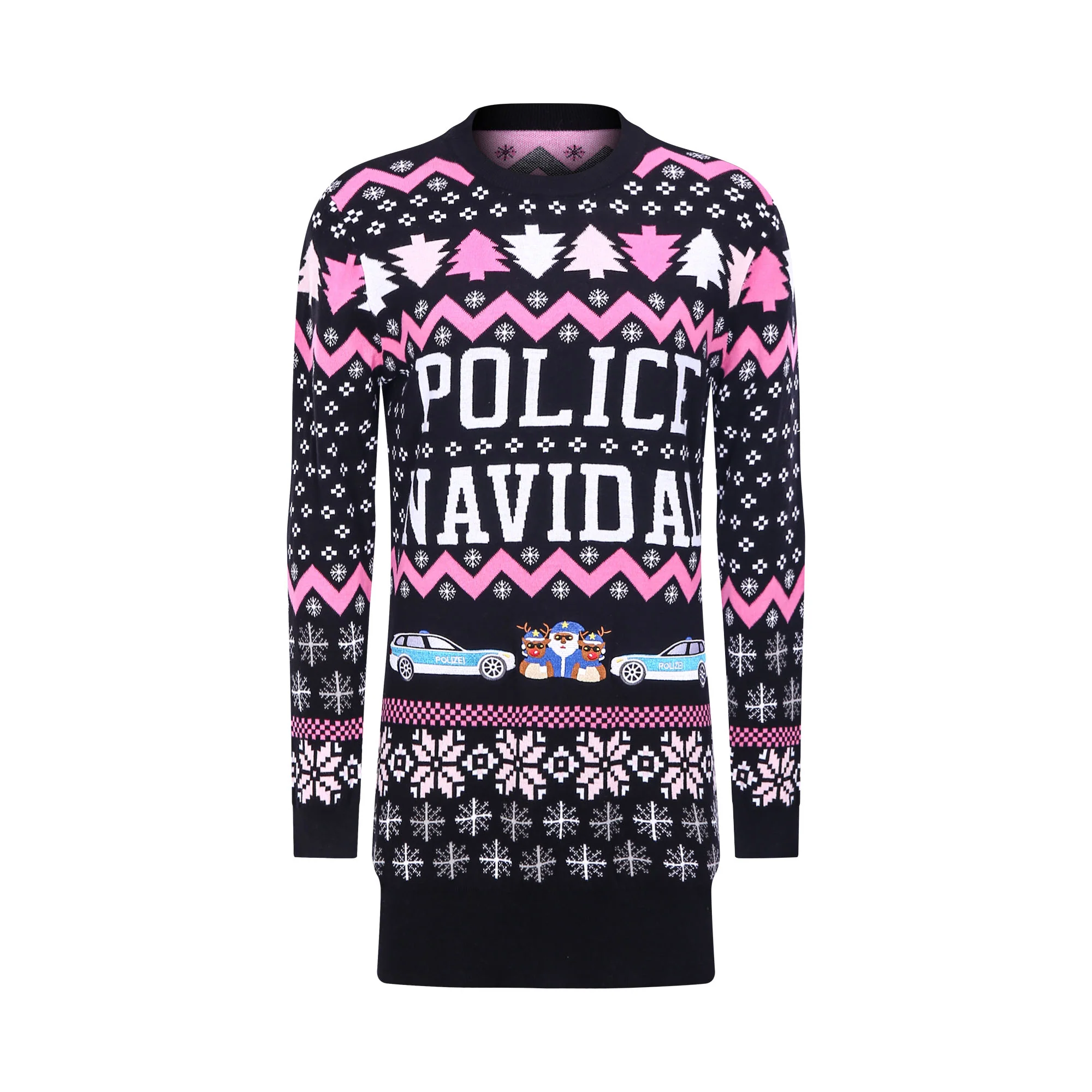 Pink Police Navidad Xmas Pulloverkleid – Bild 4