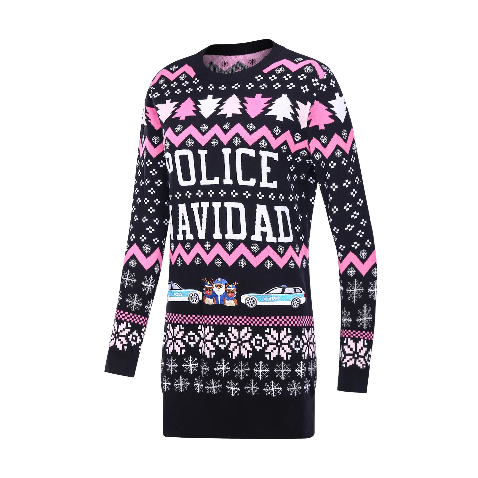 Pink Police Navidad Xmas Pulloverkleid – Bild 5