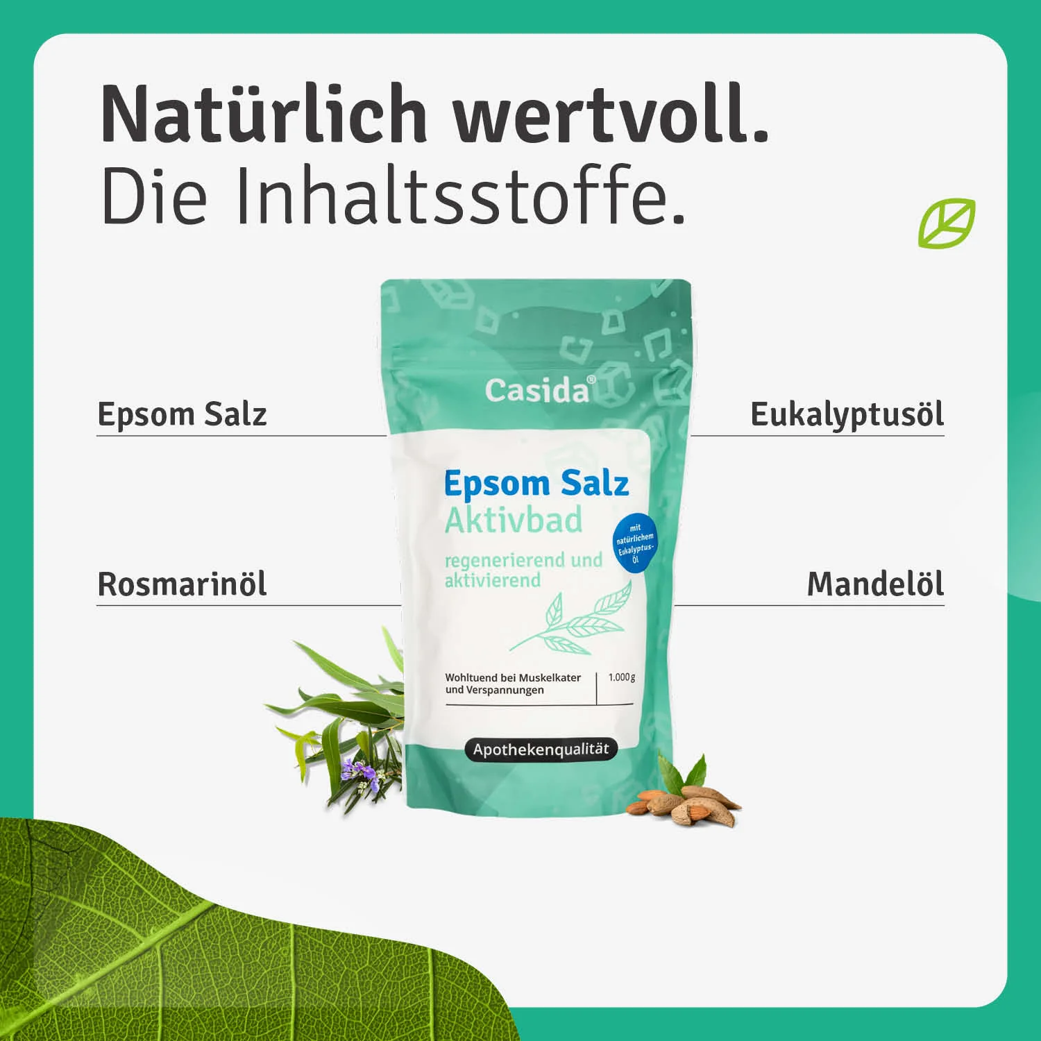 Epsom Salz Aktivbad mit Eukalyptus und Rosmarin – Bild 3