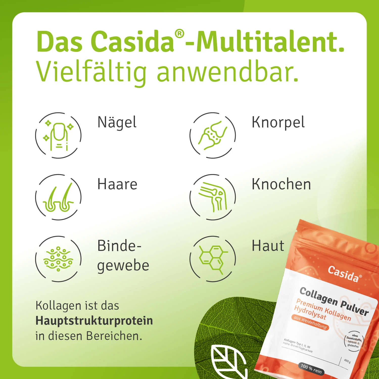 Original Casida Collagen Pulver - Kollagen Hydrolysat – Bild 3