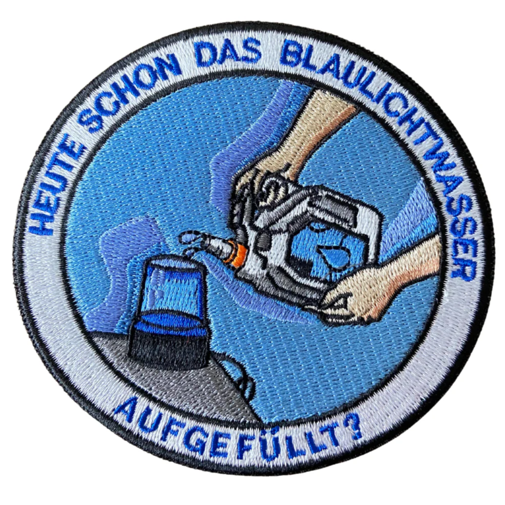 Blaulichtwasser Textil Patch